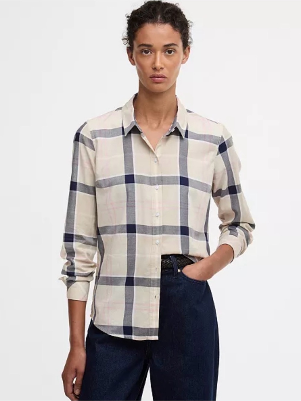 NWT Barbour Women's Long-Sleeve Bredon Check Shirt size 14